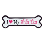 Pink Dog Bone Magnet - I Love My Shih Tzu