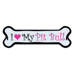 Pink Dog Bone Magnet - I Love My Pit Bull