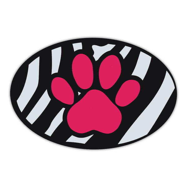 Oval Magnet - Pink Dog Paw