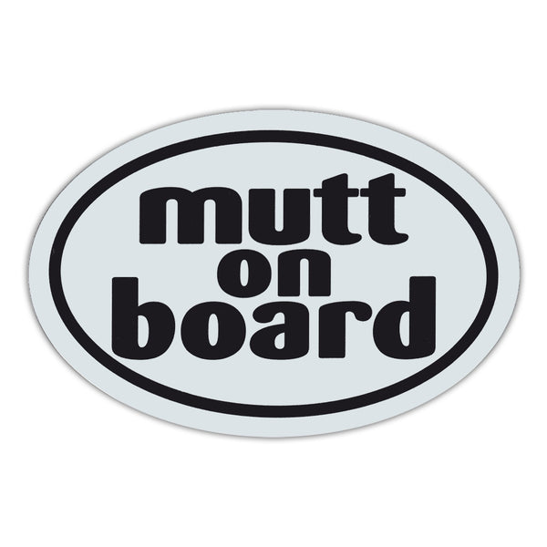 Oval Magnet - Mutt On Board