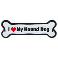 Dog Bone Magnet - I Love My Hound Dog