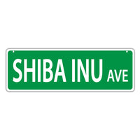 Novelty Street Sign - Shiba Inu Avenue