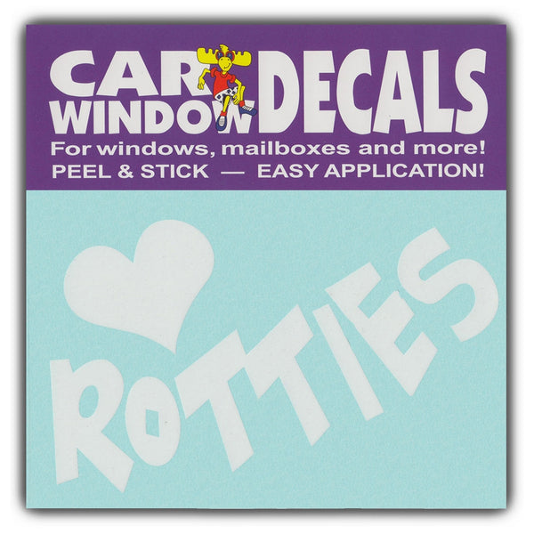 Window Decal - Love Rotties (4.5" Wide)