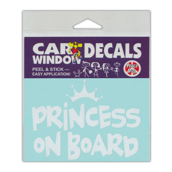 Window Decal - Princess On Board (4" x 3")