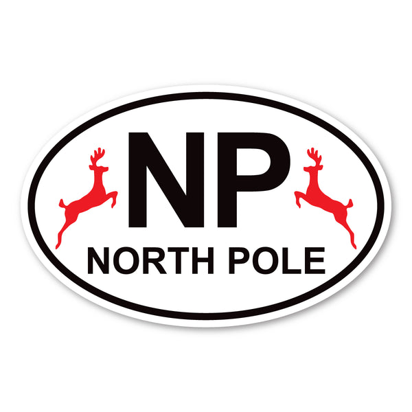 Magnet - NP North Pole (6.5" x 4.25")