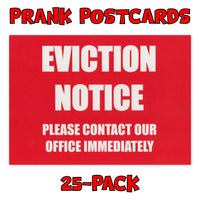 Prank Postcards (25-Pack, Fake Eviction Notice)