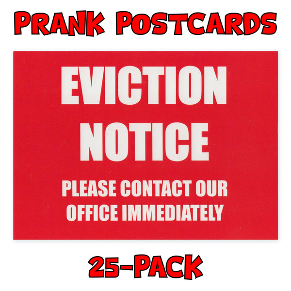 Prank Postcards (25-Pack, Fake Eviction Notice)