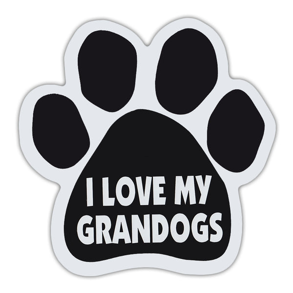 Dog Paw Magnet - I Love My Grandogs
