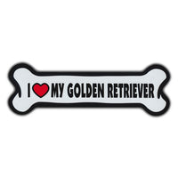 Giant Size Dog Bone Magnet - I Love My Golden Retriever