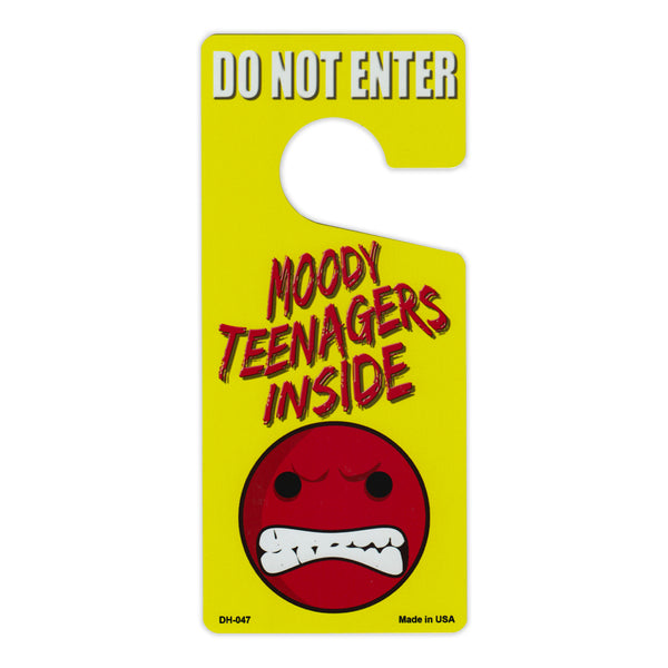 Door Tag Hanger - Do Not Enter, Moody Teenagers Inside (4" x 9")