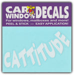 Window Decal - Cattitude (4.5" Wide)