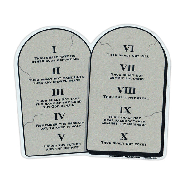 Magnet - 10 Commandments on Stone Tablets (5.5" x 4.5")