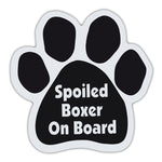 Dog Paw Magnet - Spoiled Boxer On Board