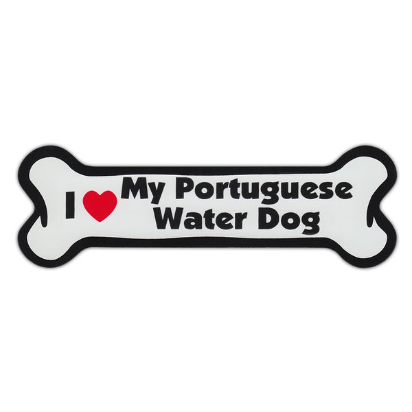 Dog Bone Magnet - I Love My Portuguese Water Dog 