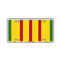 Aluminum License Plate Cover - Vietnam Bar Ribbon