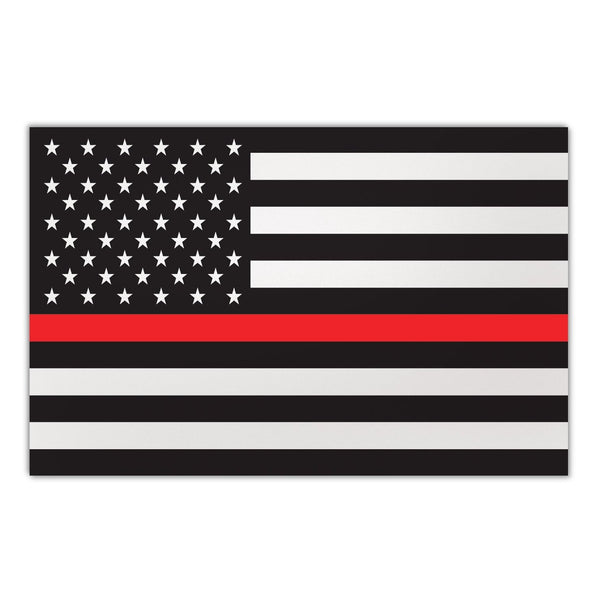 Magnet - Large Size, Thin Red Line United States Flag  (8.5" x 5.5")