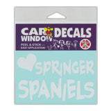 Window Decal - Love Springer Spaniels (4.5" x 3")