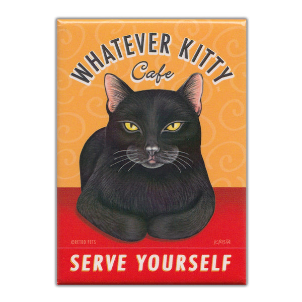 Refrigerator Magnet - Whatever Kitty Cafe