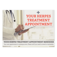Herpes Treatment prank postcard front