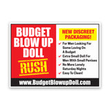Budget Blow Up Doll Sticker